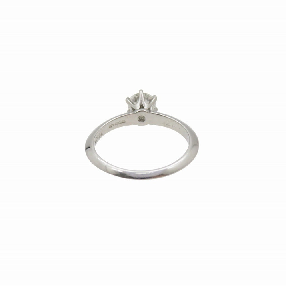 TIFFANY&Co. Ring Diamond, Pt950Platinum Silver Solitaire 0.57ct Women Used Authentic