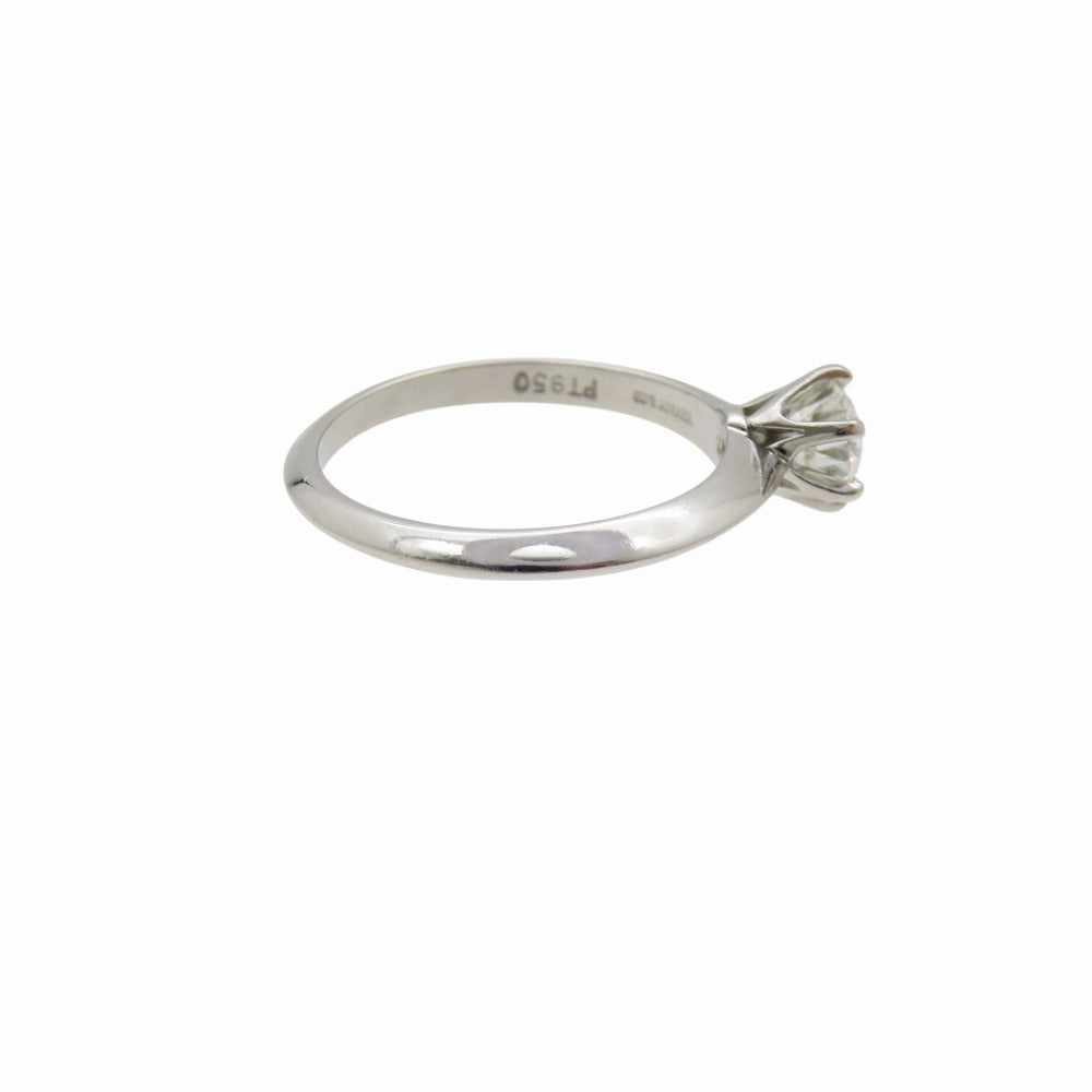TIFFANY&Co. Ring Diamond, Pt950Platinum Silver Solitaire 0.57ct Women Used Authentic