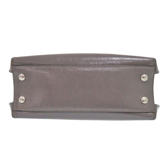 BURBERRY Handbag 8006617 enamel Sepia gray Soft Banner Women Used Authentic