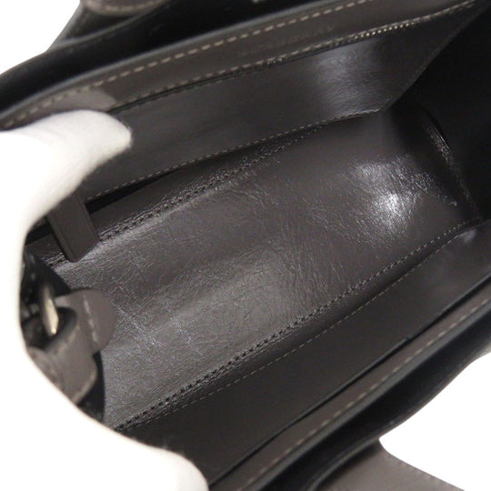 BURBERRY Handbag 8006617 enamel Sepia gray Soft Banner Women Used Authentic