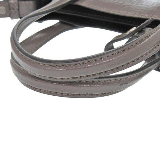 BURBERRY Handbag 8006617 enamel Sepia gray Soft Banner Women Used Authentic