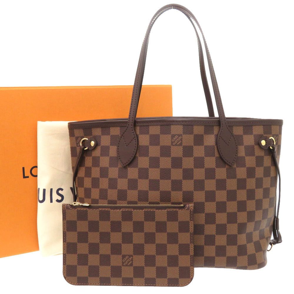 LOUIS VUITTON Tote Bag N40600 Damier canvas Brown Damier New Neverfull PM Women Used Authentic