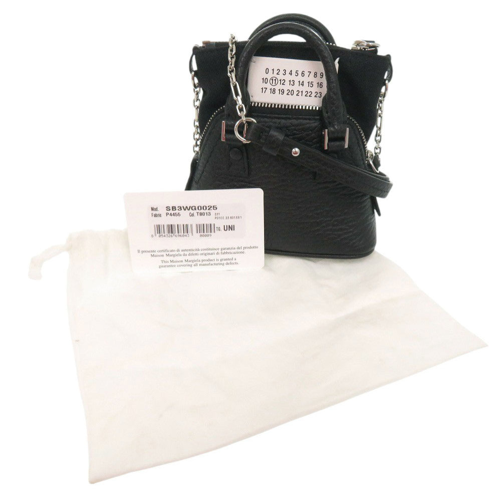 Maison Margiela Shoulder Bag SB3WG0025 leather black 5AC Classic Baby