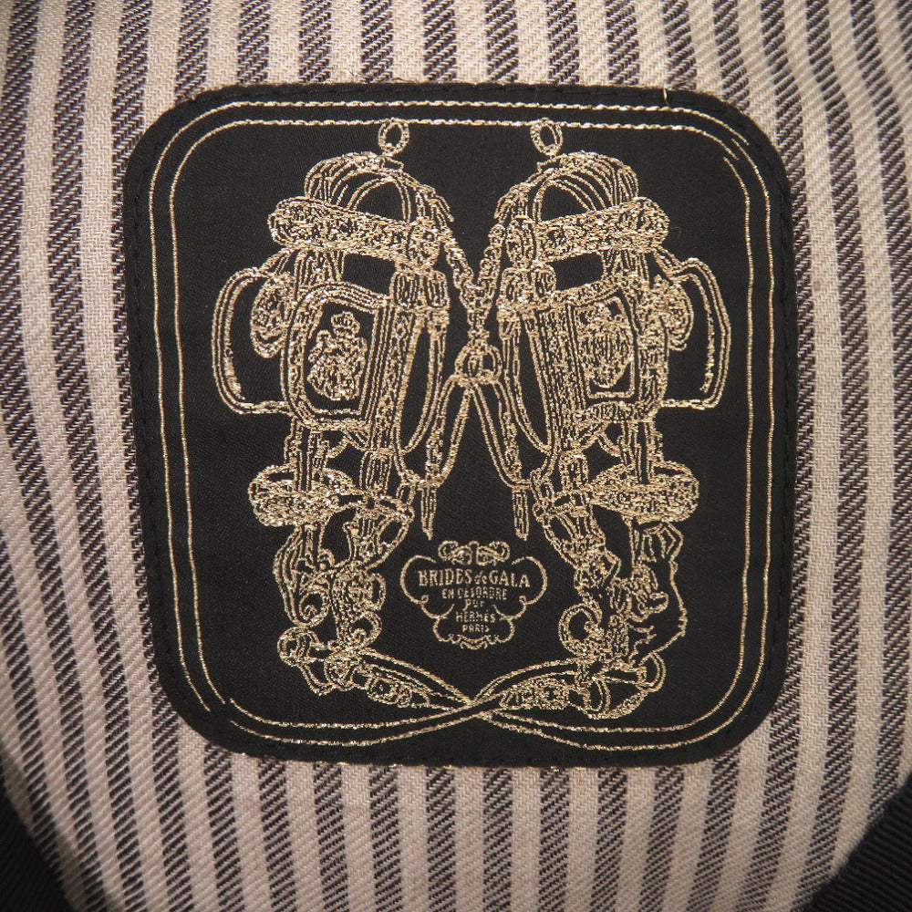 HERMES Other hats cashmere black Casquette Belleil Chene Dunkle Women 58 Used Authentic