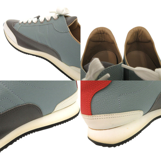 HERMES sneakers leather blue quick 41