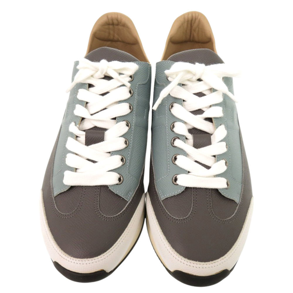 HERMES sneakers leather blue quick 41