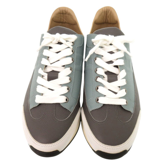 HERMES sneakers leather blue quick 41