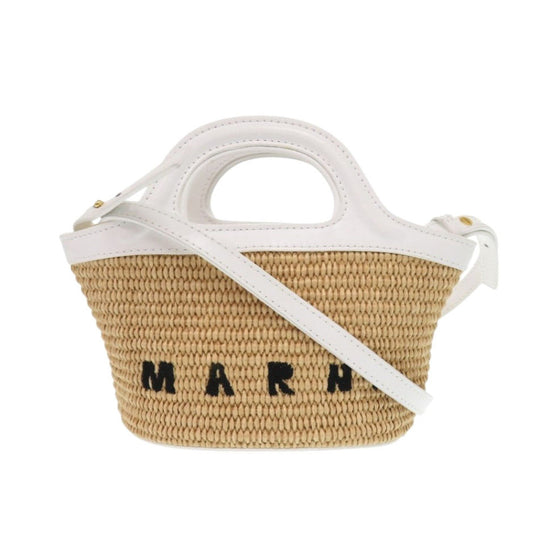 MARNI Shoulder Bag BMMP0067Q0 P3860 Cotton, Leather beige Tropicalia Micro