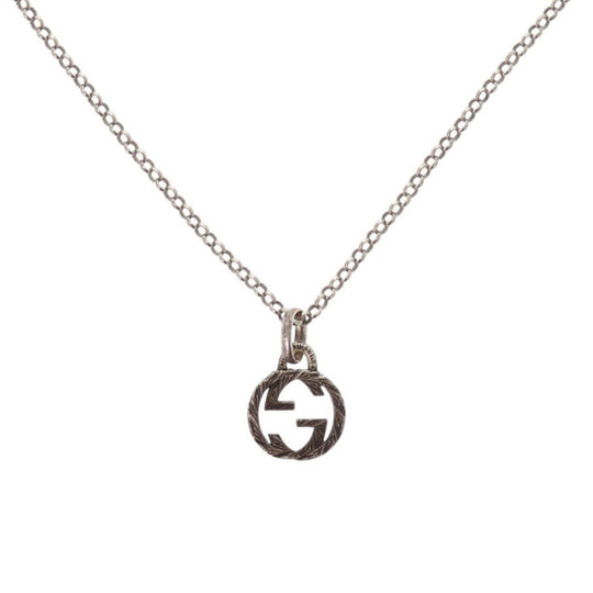 GUCCI Necklace Silver925 Silver Interlocking G unisex(Unisex) Used Authentic