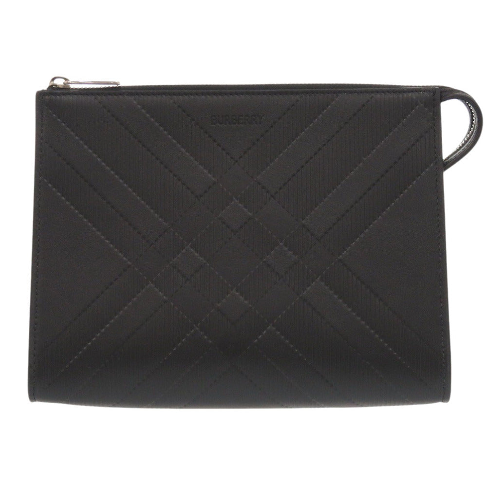 BURBERRY Clutch bag leather black