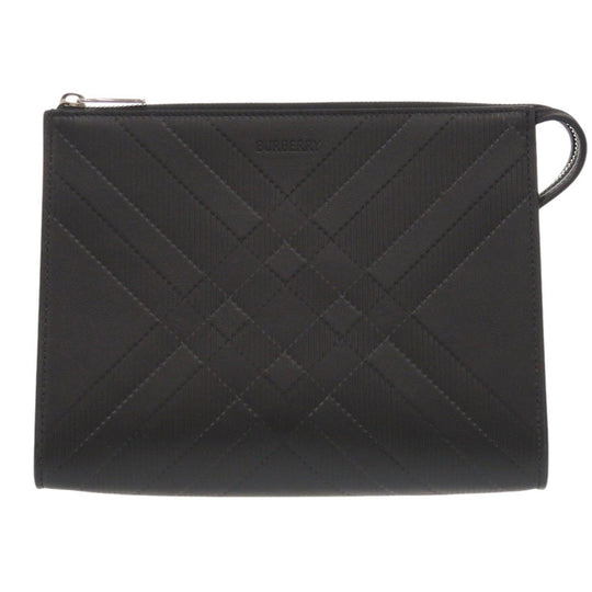 BURBERRY Clutch bag leather black