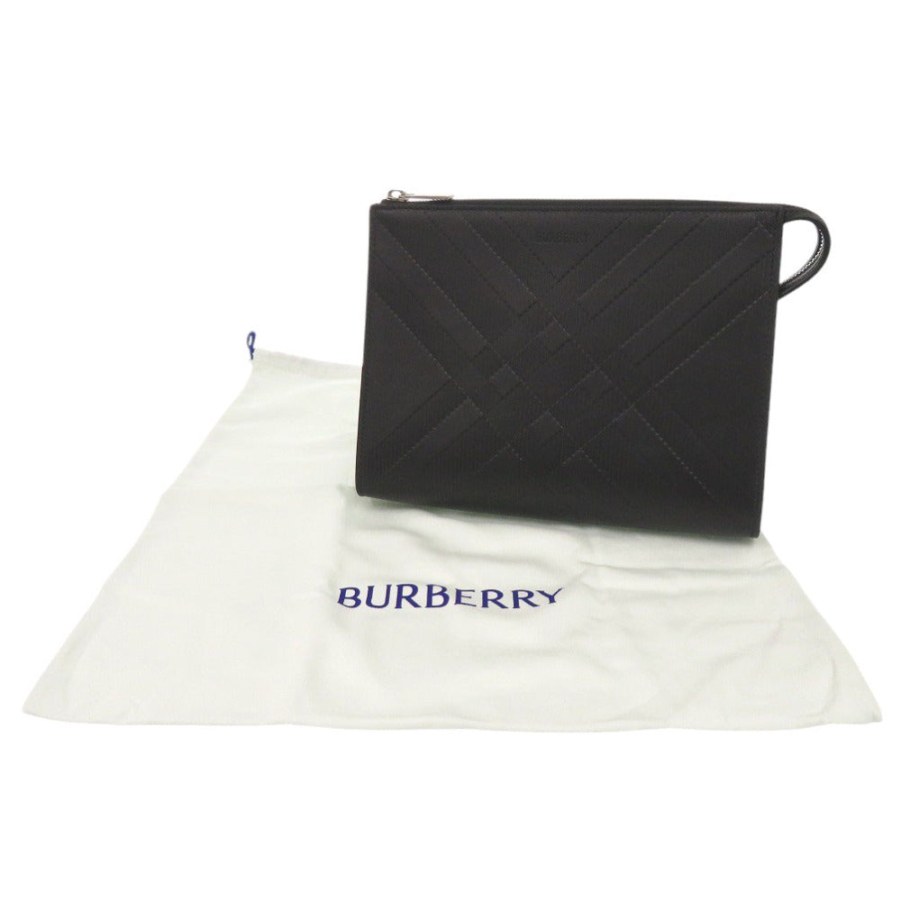 BURBERRY Clutch bag leather black