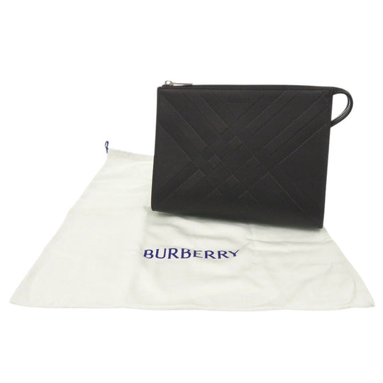 BURBERRY Clutch bag leather black