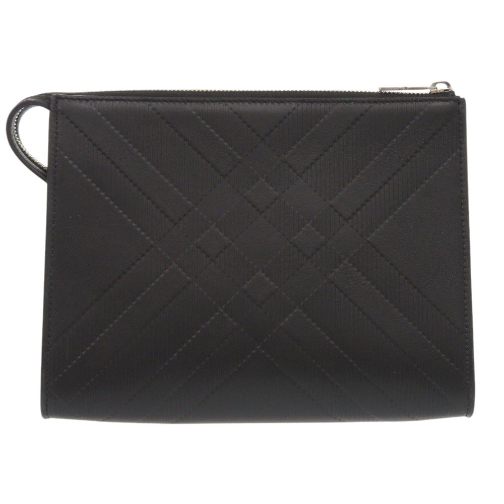 BURBERRY Clutch bag leather black