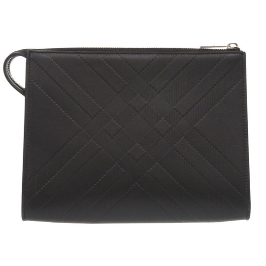 BURBERRY Clutch bag leather black