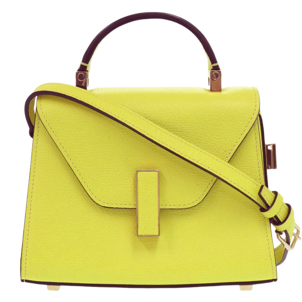 Valextra Handbag V5E36 028 leather yellow Isidide