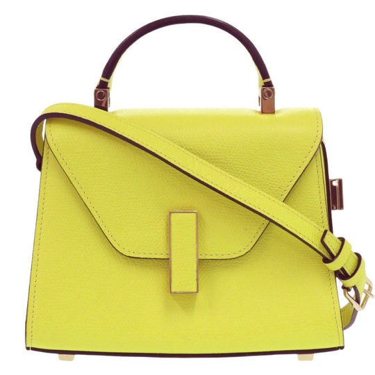 Valextra Handbag V5E36 028 leather yellow Isidide