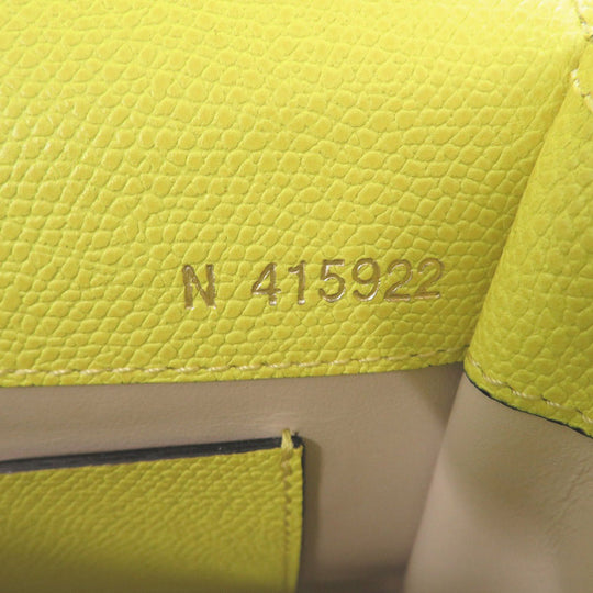 Valextra Handbag V5E36 028 leather yellow Isidide