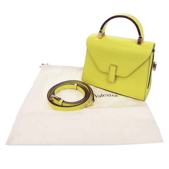Valextra Handbag V5E36 028 leather yellow Isidide