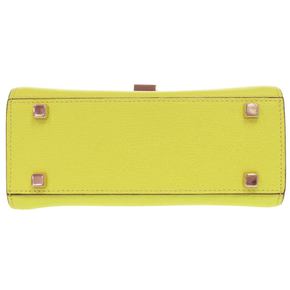 Valextra Handbag V5E36 028 leather yellow Isidide