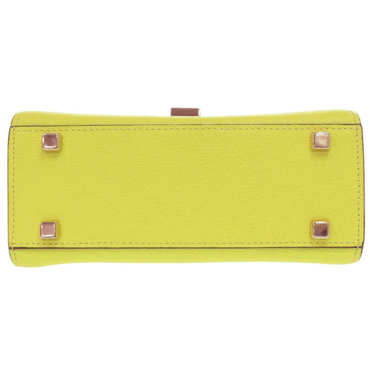 Valextra Handbag V5E36 028 leather yellow Isidide
