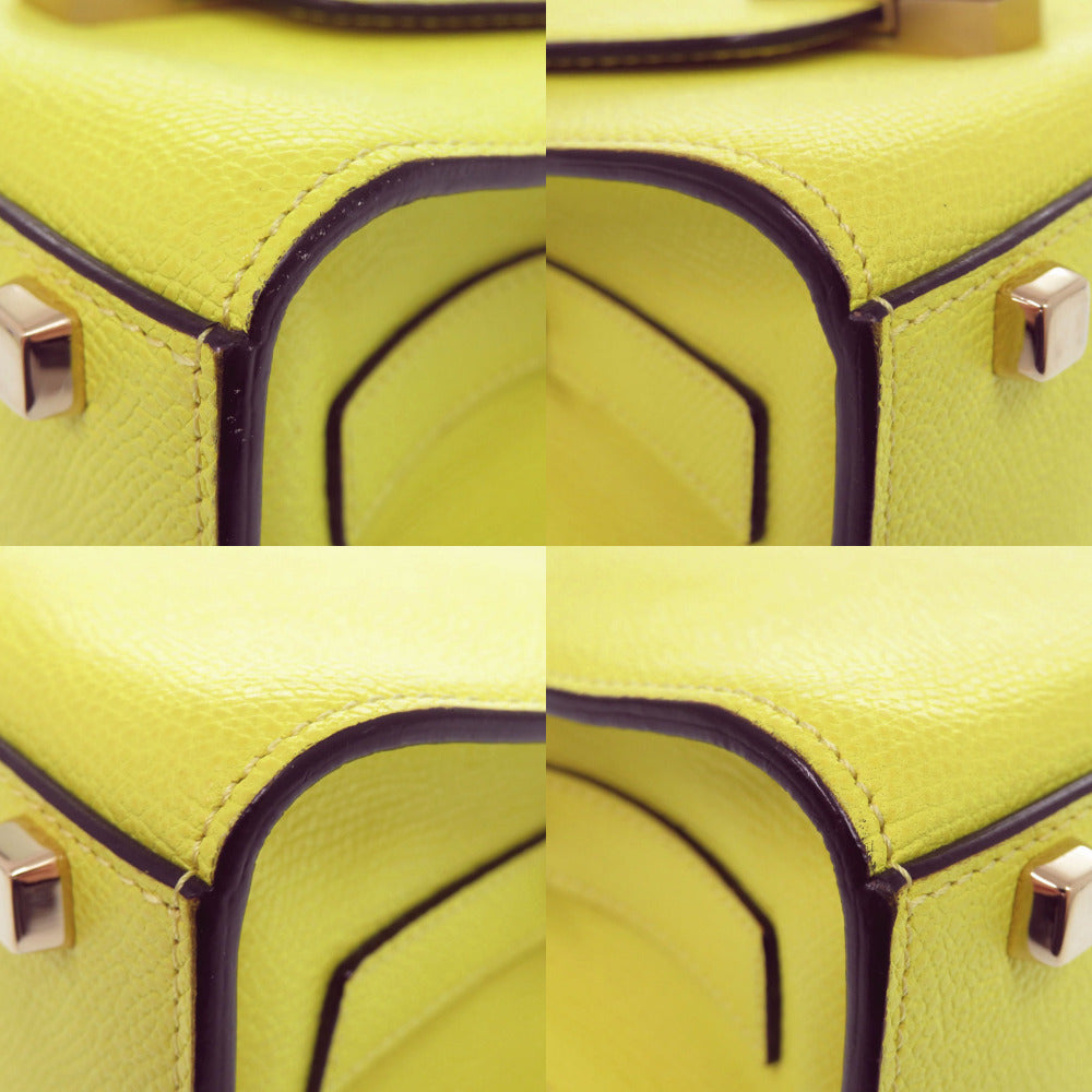 Valextra Handbag V5E36 028 leather yellow Isidide