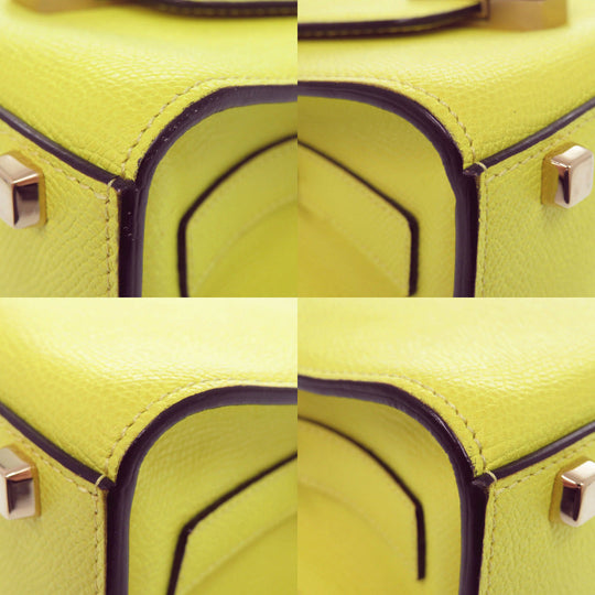 Valextra Handbag V5E36 028 leather yellow Isidide