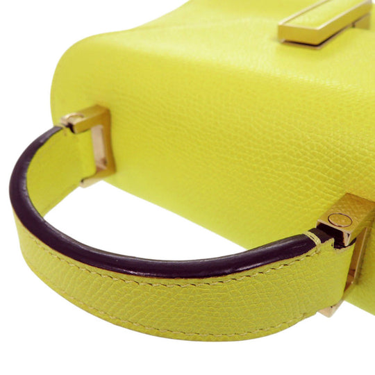 Valextra Handbag V5E36 028 leather yellow Isidide