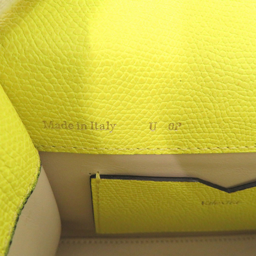 Valextra Handbag V5E36 028 leather yellow Isidide