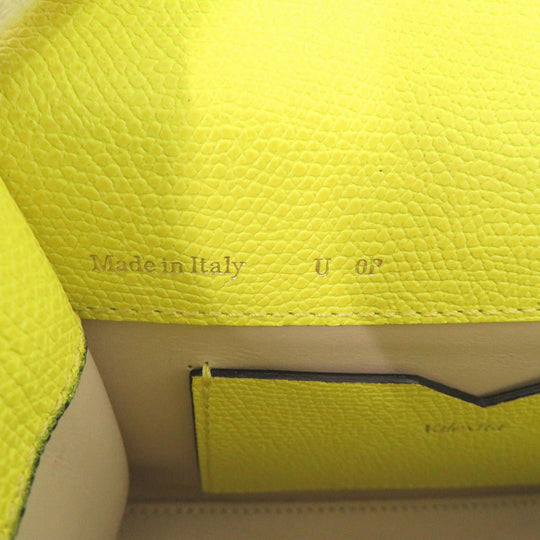 Valextra Handbag V5E36 028 leather yellow Isidide