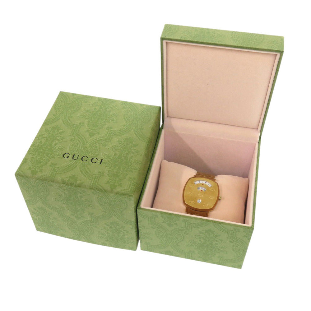 GUCCI Watches Quartz YA157403 Stainless Steel gold Quartz GRIP white dial unisex(Unisex) Used Authentic
