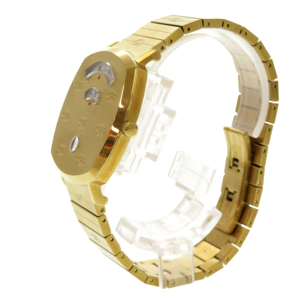 GUCCI Watches Quartz YA157403 Stainless Steel gold Quartz GRIP white dial unisex(Unisex) Used Authentic