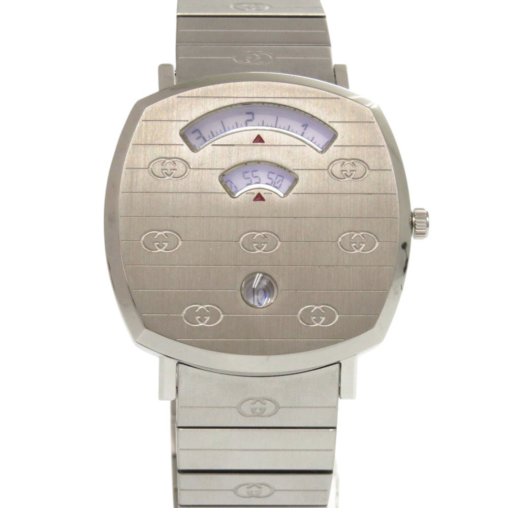 GUCCI Watches Quartz YA1574401 Stainless Steel Silver Quartz GRIP white dial unisex(Unisex) Used Authentic