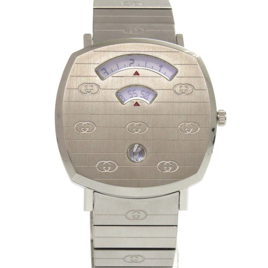 GUCCI Watches Quartz YA1574401 Stainless Steel Silver Quartz GRIP white dial unisex(Unisex) Used Authentic
