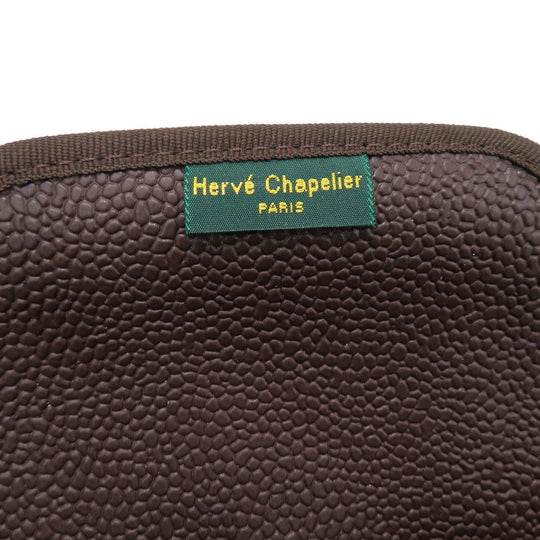 Herve Chapelier Handbag 701GP Coated canvas Brown Luxe Boat Tote S