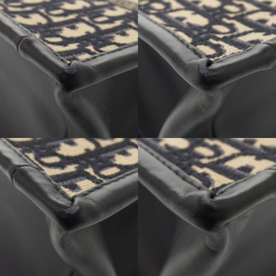 Christian Dior Handbag M1325CZBB Canvas, Leather Navy Oblique Book Tote Small