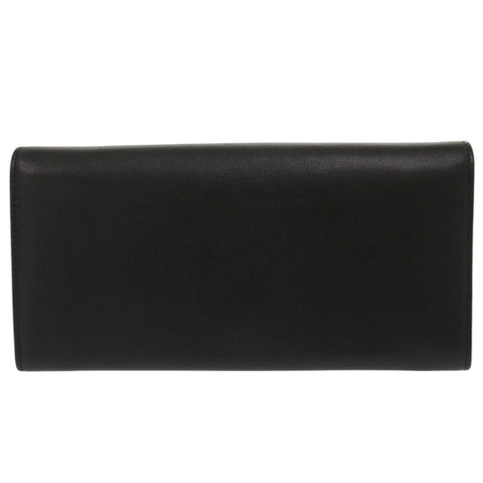 BVLGARI Long Wallet Purse 32403 leather black Corole