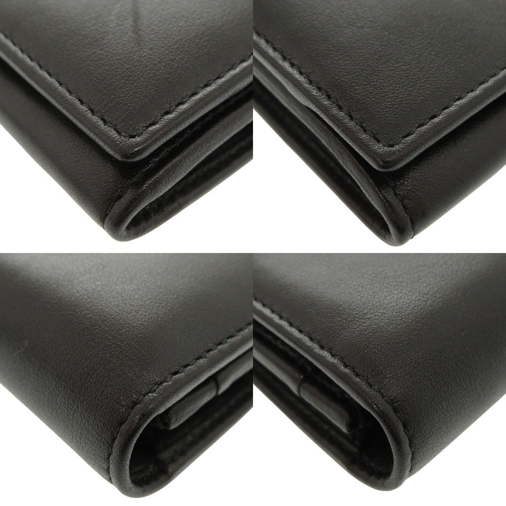 BVLGARI Long Wallet Purse 32403 leather black Corole