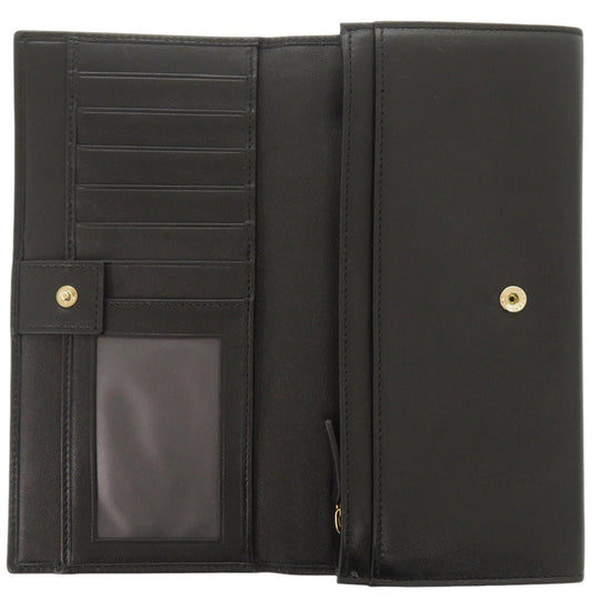BVLGARI Long Wallet Purse 32403 leather black Corole