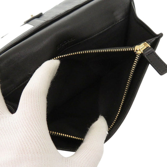 BVLGARI Long Wallet Purse 32403 leather black Corole