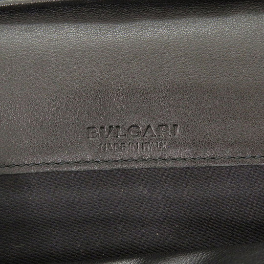 BVLGARI Long Wallet Purse 32403 leather black Corole