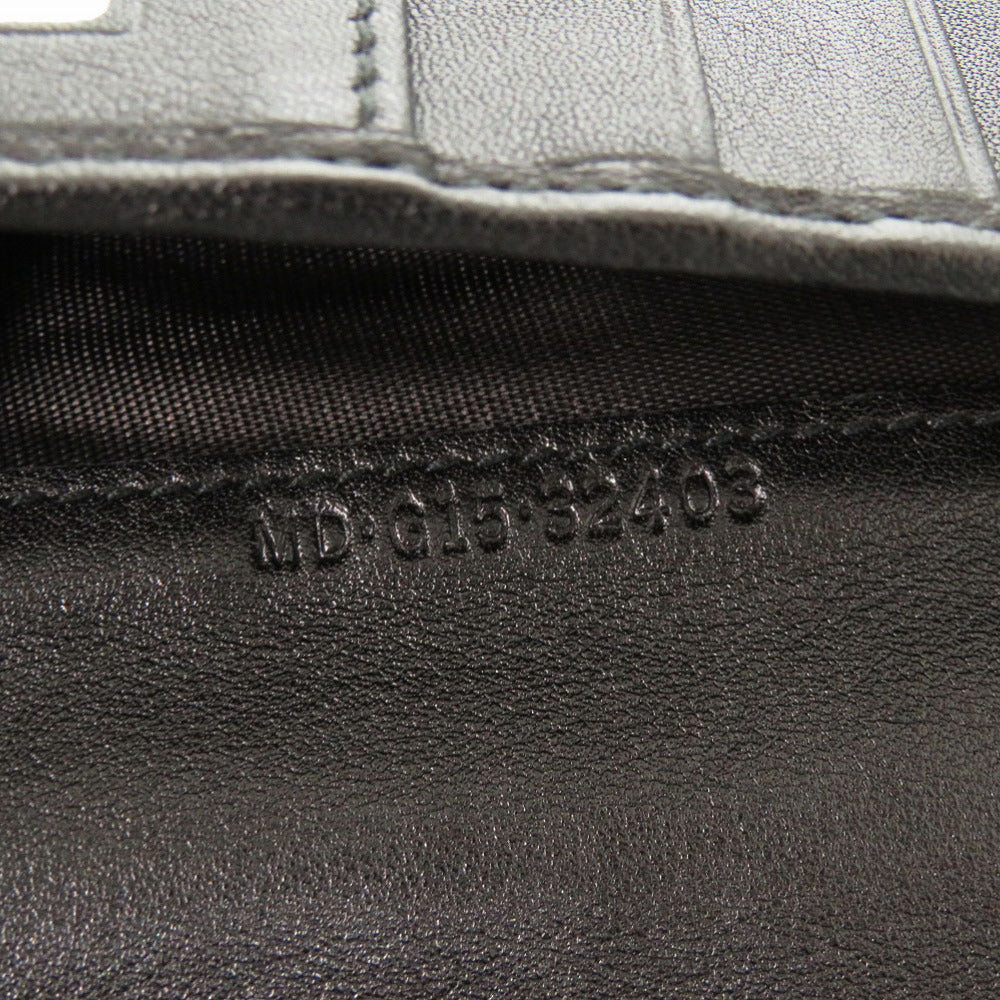 BVLGARI Long Wallet Purse 32403 leather black Corole