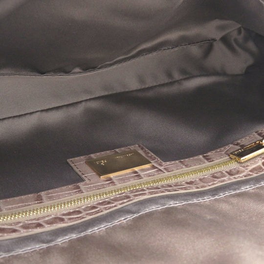 FENDI Handbag 8BR600 TG2 Satin, Leather Gurege Mamma Bucket Women Used Authentic