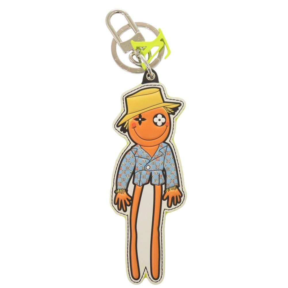 LOUIS VUITTON key ring MP2922 leather Brown Monogram Portocle LV Scarecrow