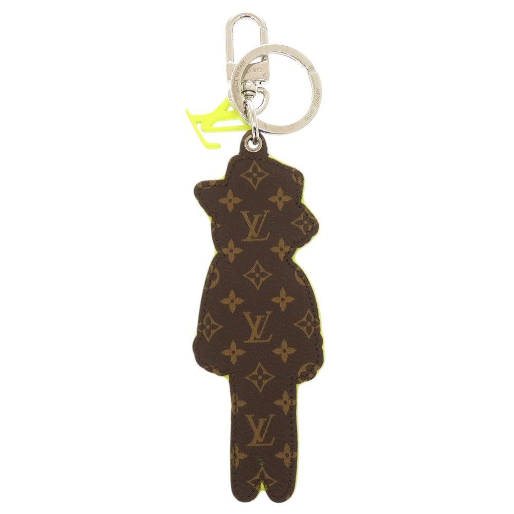 LOUIS VUITTON key ring MP2922 leather Brown Monogram Portocle LV Scarecrow