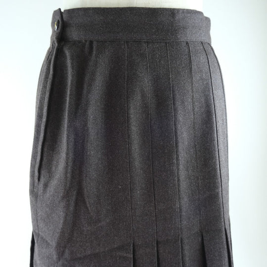 CHANEL skirt P03640V03532 wool Brown Flare Women 36 Used Authentic