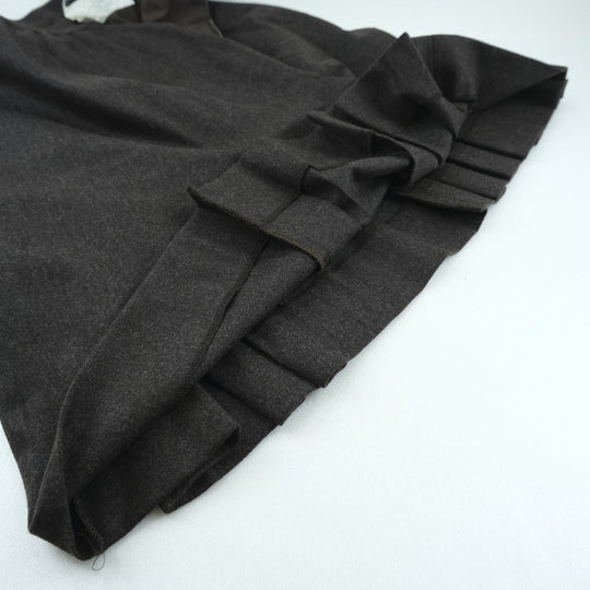 CHANEL skirt P03640V03532 wool Brown Flare Women 36 Used Authentic