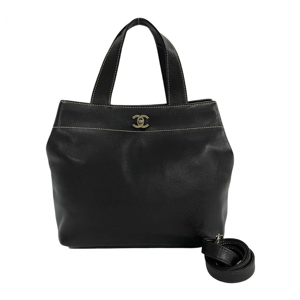 CHANEL Shoulder Bag Matt caviar skin Brown