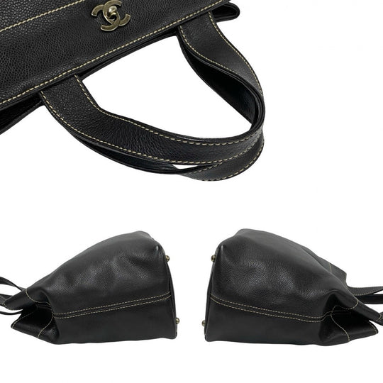 CHANEL Shoulder Bag Matt caviar skin Brown