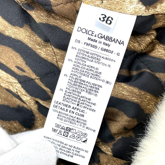 DOLCE&GABBANA Jacket denim blue With fur denim Women 36 Used Authentic